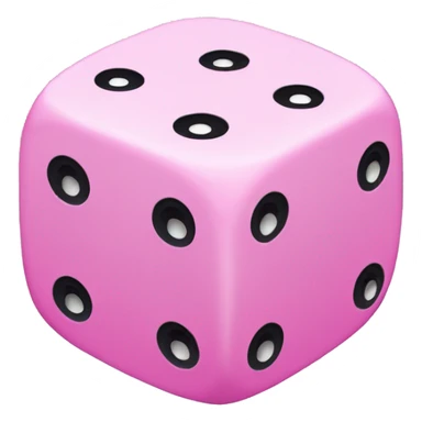 Pink dice sticker