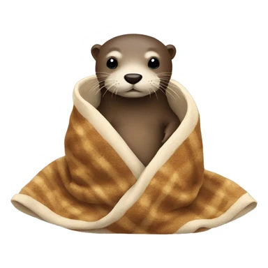 Otter in a blanket  sticker