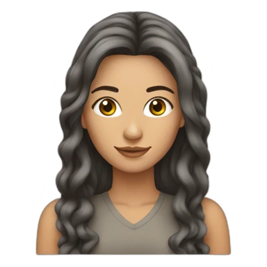 Mujer de 20 años cabello largo sticker