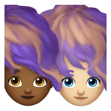 Roblox,blaue Augen ,lila Haare,große Augen  sticker