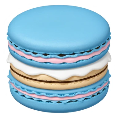 blue macaron with white frosting  sticker