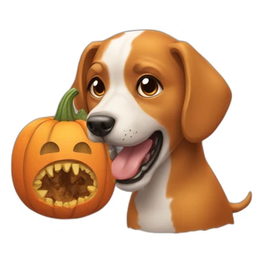 Dog-eat-pumpkin sticker