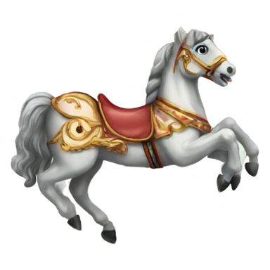 vintage carousel horse sticker