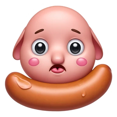 Crying sausage with eyes sticker