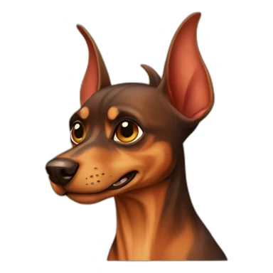 pinscher as a dragon sticker