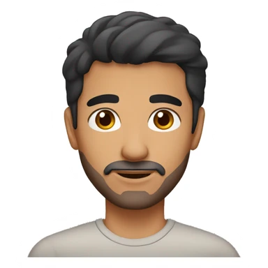 arab man with dark short hair and Brown eyes sticker