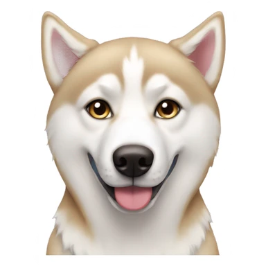 blond husky brown eyes pink nose sticker