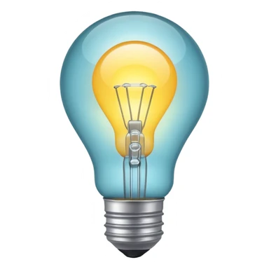 white light bulb sticker