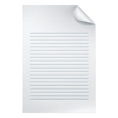 Sheet of paper with text sticker