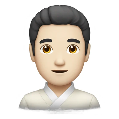 man from japan, white skin, black hair sticker