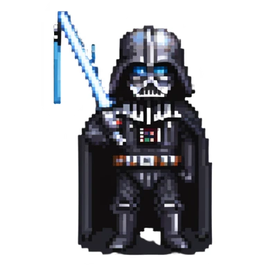 Darth Vader holding a red lightsaber sticker