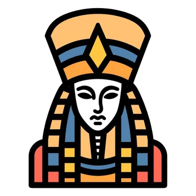 Osiris Egyptian god of afterlife symbol with Atef crown sticker