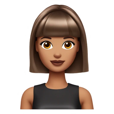 Barbie brunette with bangs  sticker