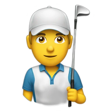 golfista enfadado sticker