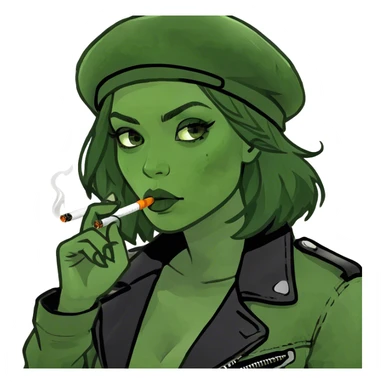 Girl smoking  sticker