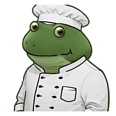 bufo in a chef coat sticker