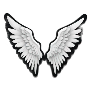 black angel wings sticker