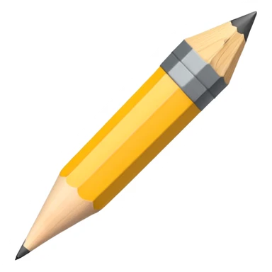 Emoji pencil writing sticker