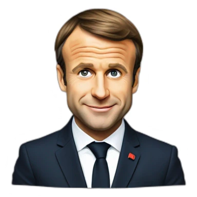Emmanuel Macron sur ours sticker