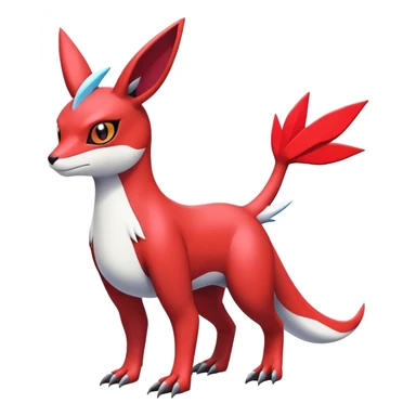 Cute Shiny Exotic Colorful Guilmon-Latias-Koraidon-Umbreon-Fakémon-hybrid-creature (full body)  sticker
