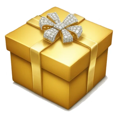 GIFTBOX Golden, with diamonds on it. sticker
