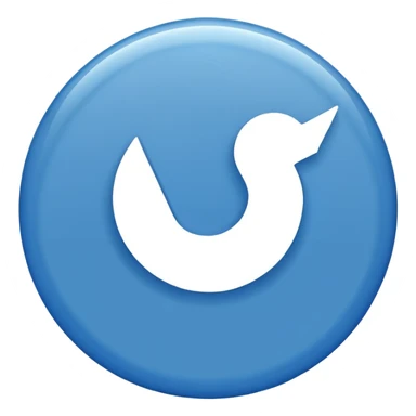 Blue circle with a tick inside ￼￼ sticker