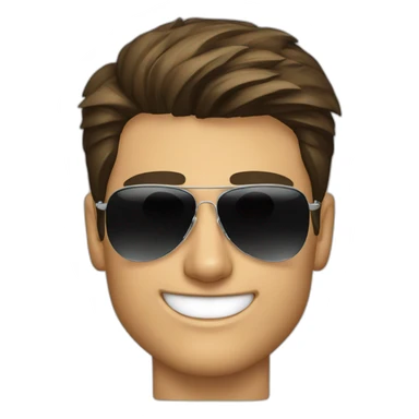 tom cruise with sunglasses　of top gun sticker