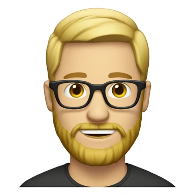 Blonde man with beard and glasses sticker