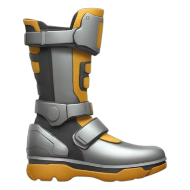futuristic Autonomous Combat crimsom armored boots sticker