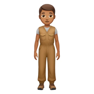 sleeveless brown jumpsuit sticker
