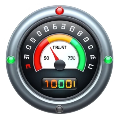 reliability meter, trust indicator, credibility score sticker