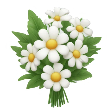 white flower bouquet  sticker