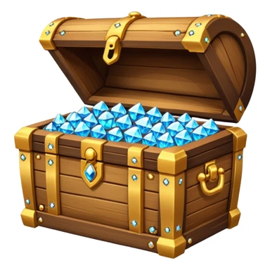treasure chest with diamonds in it sticker