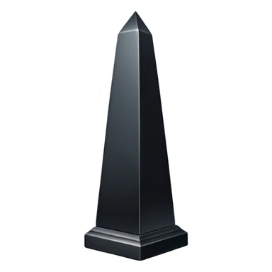 A solid black obelisk sticker