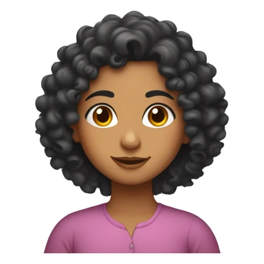 Curly haired south Asian girl sticker