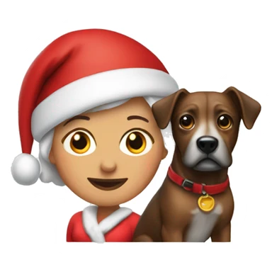 Mrs santa with dog sticker