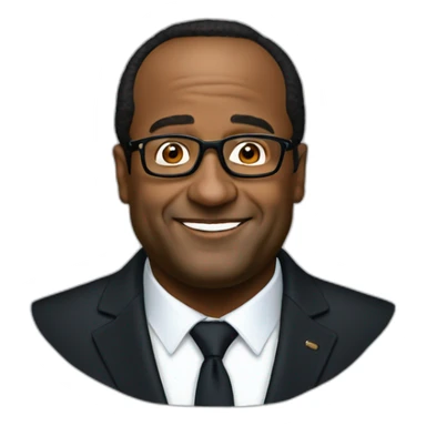 Black man François Hollande sticker