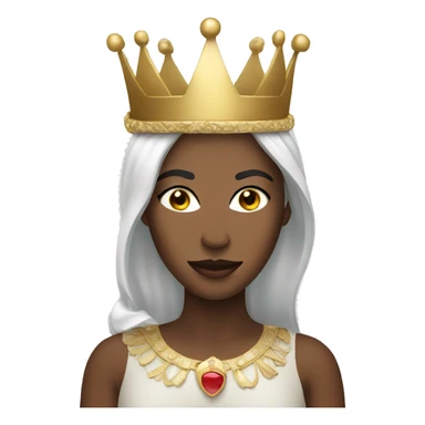 woman with crown and mask sticker