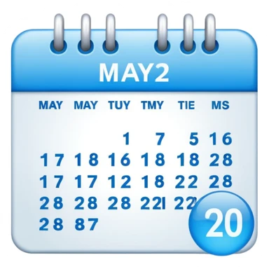 calendar icon with May 20 highlighted sticker