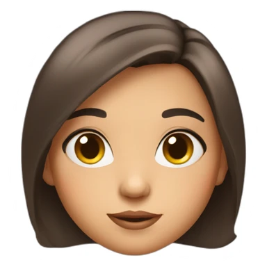 brune girl with big cheeks sticker