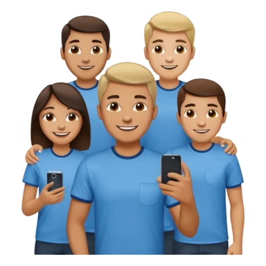 mobile phone man team sticker