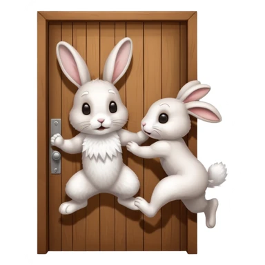 I want the alliance leader to kick me out of the alliance and close the door, so that they both look like rabbits. sticker
