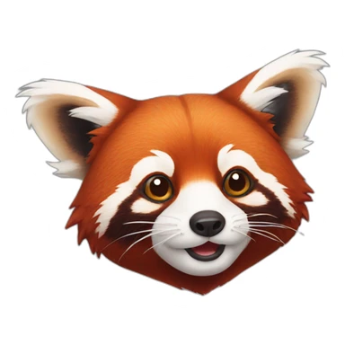 Head red panda  sticker