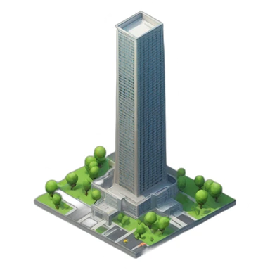 skyscraper isometric sticker