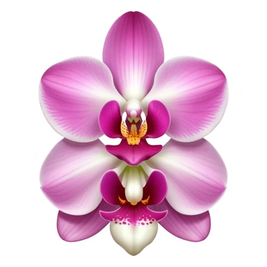 exquisite-phalaenopsis-moth-orchid-with-pure-white-petals-and-subtle-pink-center sticker