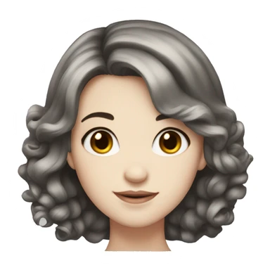 Girl coquette colored hair pale skin dark hair sticker