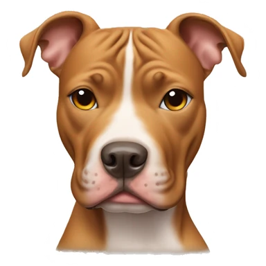 all over caramel-colored pitbull dog with a tiny white patch on his chest and forehead wrinkles  sticker