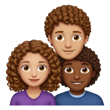 Açık kumral saçlı ela gözlü beyaz tenli erkek ve saçları koyu kahverengi ,kıvırcık saçlı kız yan yana gülümsüyor sticker