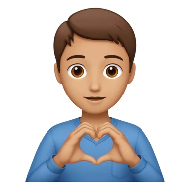 Corazón uniendo los dedos corazon y pulgar entre dos manos, cómo si se estuviera haciendo pisrola sticker