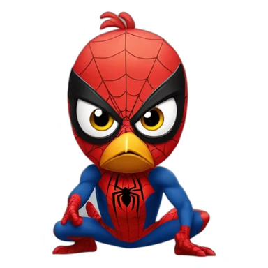 Angry birds spider man sticker